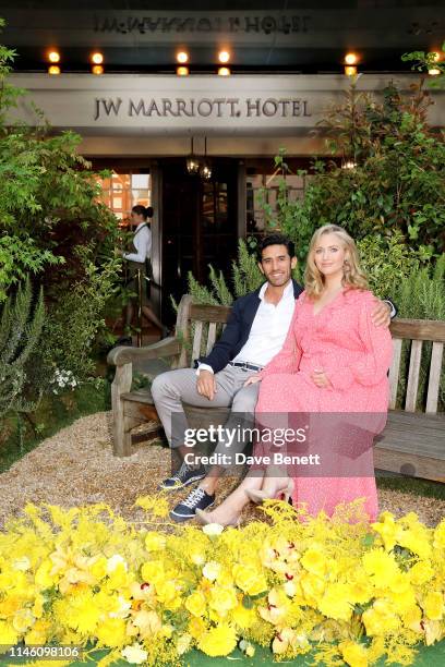 Kirk Newmann and Hayley McQueen celebrate the 90th Anniversary of JW Marriott Grosvenor House London on April 30, 2019 in London, England.