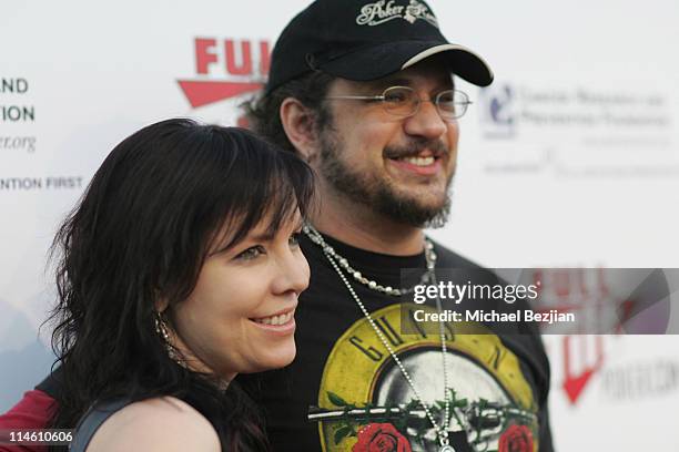 Annie Duke and Joseph Reitman during Full Tilt Bad Beat on Cancer Celebrity Poker Benefit at White Lotus Hollywood in Hollywood, California, United...