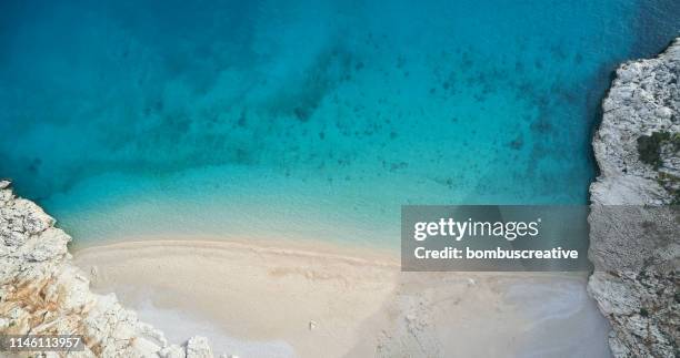 an aerial view of the beach in summer - queensland beaches stock pictures, royalty-free photos & images