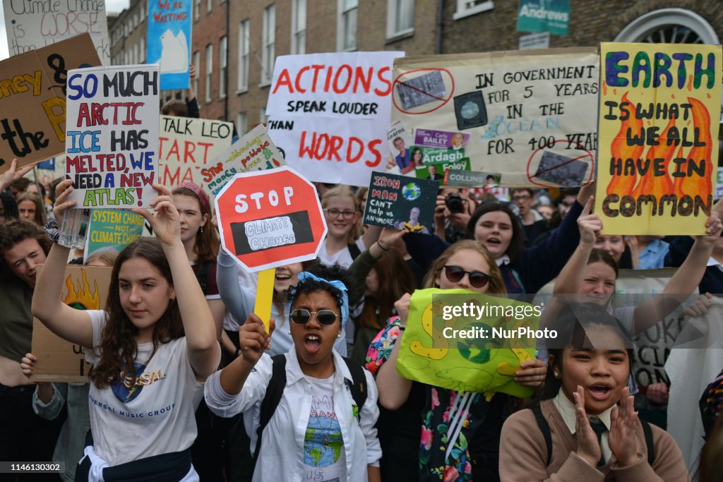 Youth March Against Climate Change In Dublin