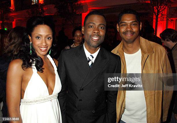 Malaak Compton, Chris Rock and Lance Crouther during "I Think I Love My Wife" Los Angeles Premiere - After Party in Los Angeles, California, United...