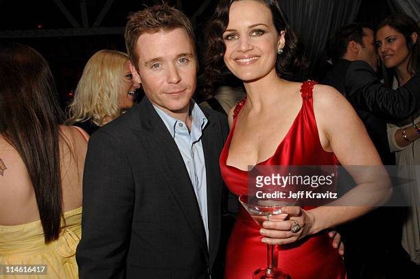 Kevin Connolly and Carla Gugino during "Entourage" Third Season Premiere in Los Angeles - After Party in Los Angeles, California, United States.