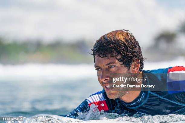 Jeremy Flores of France advances to the final of the 2019 Corona Bali Protected after winning Semi Final Heat 1 at Keramas on May 25, 2019 in Bali,...