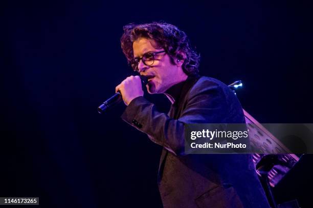 Samuele Bersani performs live at Teatro degli Arcimboldi in Milano, Italy, on February 17 2017