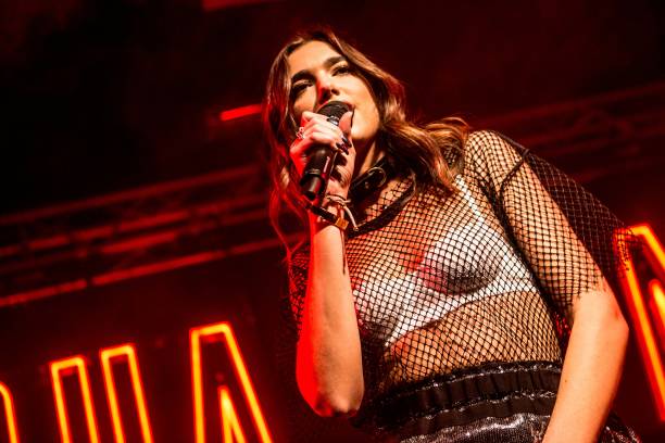 Dua Lipa performs live at Tunnel in Milano, Italy, on October 28 2016