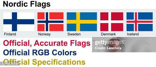 nordic flags (official, accurate flags, correct rgb colors) - danish flag vector stock illustrations