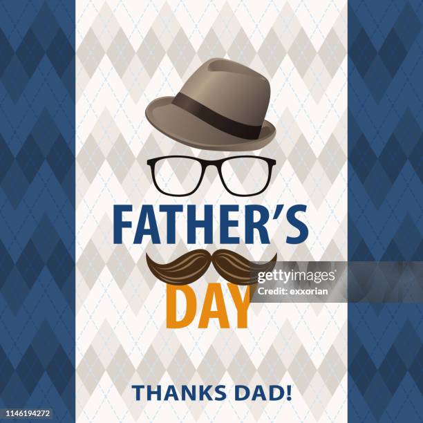 father's day thanks dad - eyeglasses no people stock illustrations