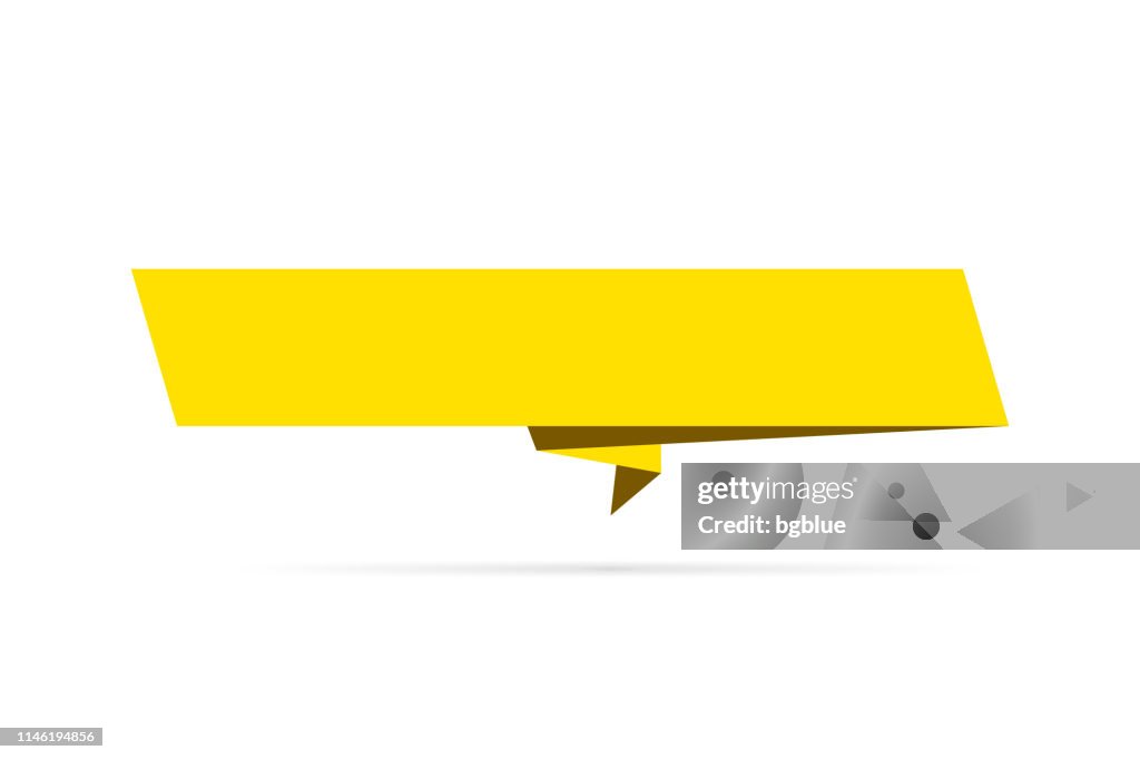 Yellow Banner Add Yellow Banner Design Element On White Background High-Res Vector ...