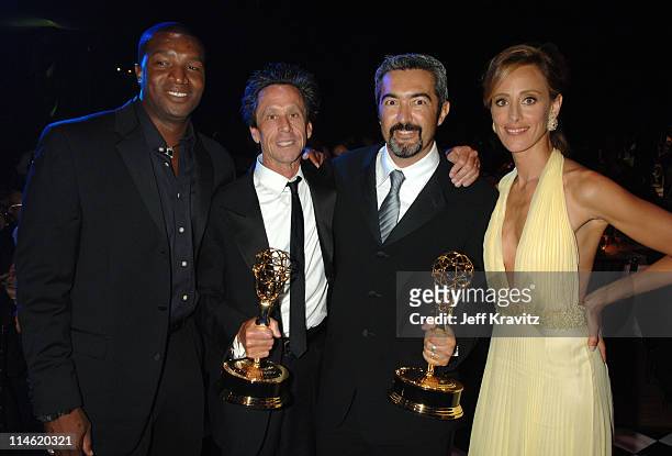 Brian Grazer, Jon Cassar and Kim Raver, winners Outstanding Drama Series for "24"