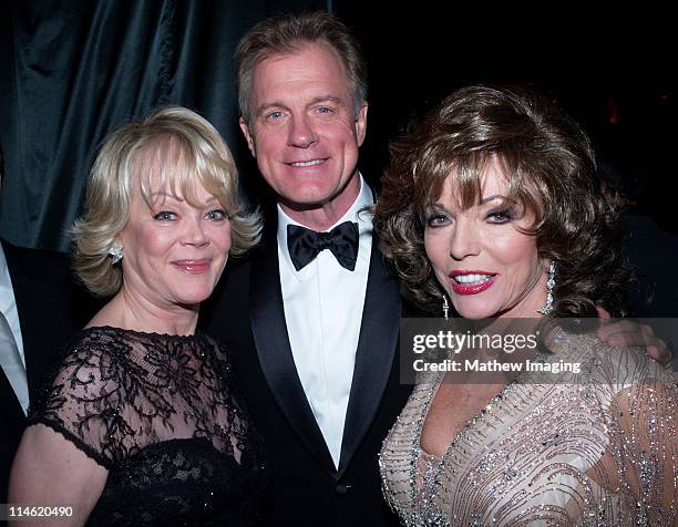 Candy Spelling, Stephen Collins and Joan Collins during 58th Annual Primetime Emmy Awards - Governors Ball at The Shrine Auditorium in Los Angeles,...