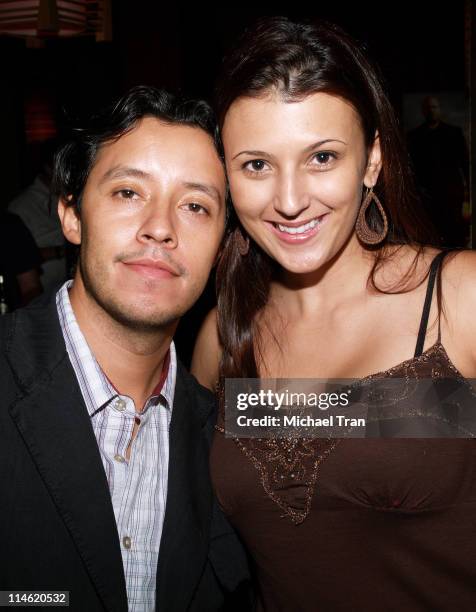 Efren Ramirez and Talinda Bennington during "Crank" Los Angeles Premiere - After Party at Tokio in Hollywood, California, United States.