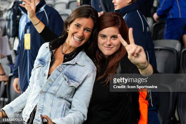 Girls enjoying the match at week 15 of Super Rugby between NSW Waratahs and Jaguares on May 25, 2019 at Western Sydney Stadium in NSW, Australia.