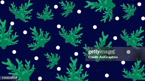 coral draw pattern background - kelp stock illustrations