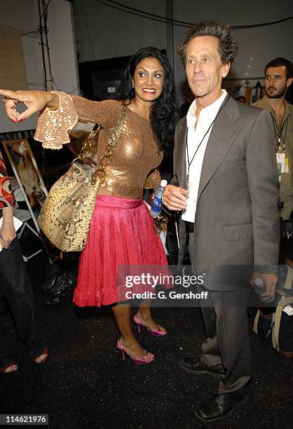 Donna D'Cruz and Brian Grazer, producer of Olympus Fashion Week Spring 2007