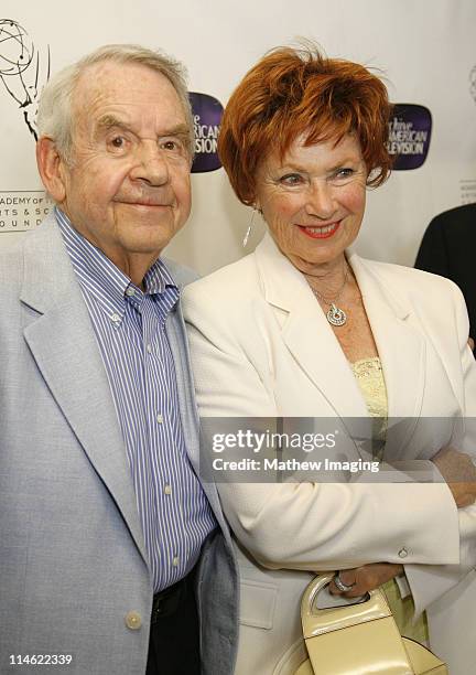 Tom Bosley and Marion Ross during 10th Anniversary of The Archive of American TV - Red Carpet and Inside at Crustacean in Beverly Hills, California,...