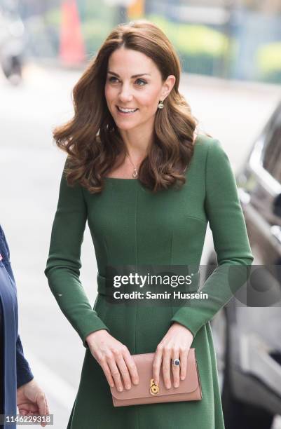 Catherine, Duchess of Cambridge arrives to officially open the new Centre of Excellence at Anna Freud Centre on May 01, 2019 in London, England. The...