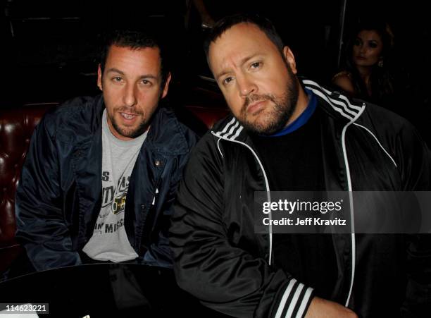 Adam Sandler and Kevin James during First Annual Spike TV's Guys Choice - Backstage and Audience at Radford Studios in Los Angeles, California,...