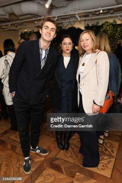 Sean Baker, Dena Giannini and Sarah Mower attend the BFC/Vogue Designer Fashion Fund announcement lunch on May 01, 2019 in London, United Kingdom.