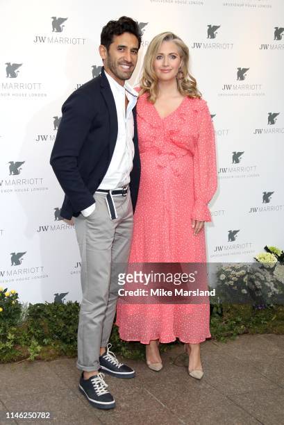 Kirk Newmann and Hayley McQueen attend the JW Marriott Grosvenor House London 90th Anniversary at Grosvenor House on April 30, 2019 in London,...