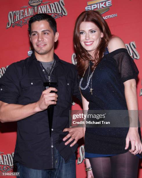 Jay Hernandez and Diora Baird during Spike TV's "Scream Awards 2006" - Press Room at Pantages Theater in Hollywood, California, United States.