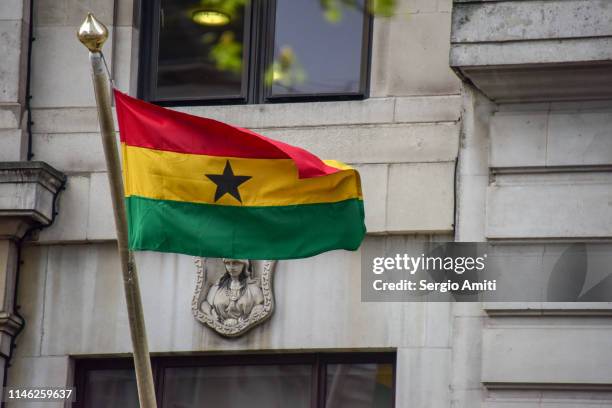 flag of ghana - ghana stock pictures, royalty-free photos & images
