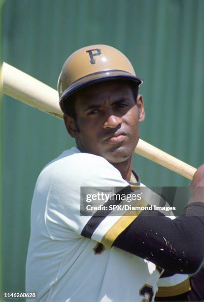 Roberto Clemente of the Piittsburgh Pirates portrait from his 1972 season with the Piittsburgh Pirates. Roberto Clemente played for 18 years, all...