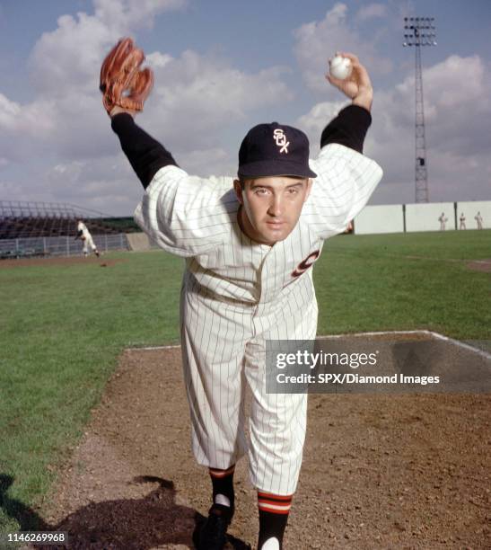 Billy Pierce of the Chicago White Sox portrait during spring training with the Chicago White Sox. Billy Pierce played for 18 seasons, with 3...