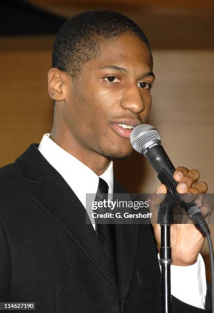 Jonathan Batiste, recipient of award during Movado Future Legend Award Luncheon at Dizzy's Club Coca-Cola - Frederick P. Rose Hall in New York, New...