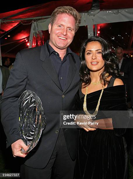 Stephen McPherson and Salma Hayek during Oceana Celebrates 2006 Partners Award Gala - Red Carpet and Inside at Esquire House 360 in Beverly Hills,...