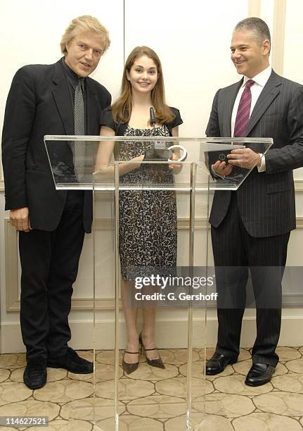 Peter Martins, School of American Ballet Artistic Director and Chairman of Faculty, Kathryn Morgan, Awardee, and Efraim Grinberg, President and CEO,...