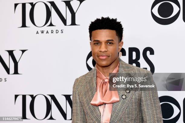 Jeremy Pope attends The 73rd Annual Tony Awards Meet The Nominees Press Day at Sofitel New York on May 01, 2019 in New York City.