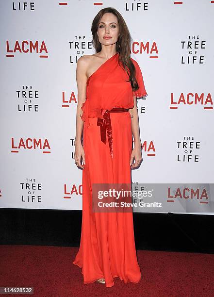 Angelina Jolie attends "The Tree Of Life" Los Angeles Premiere on May 24, 2011 in Los Angeles, United States.