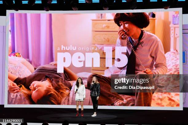 Maya Erskine and Anna Konkle speak onstage during the Hulu '19 Presentation at Hulu Theater at MSG on May 01, 2019 in New York City.