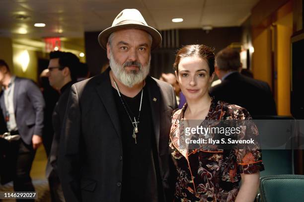 Jez Butterworth and Laura Donnelly attend The 73rd Annual Tony Awards Meet The Nominees Press Day at Sofitel New York on May 01, 2019 in New York...