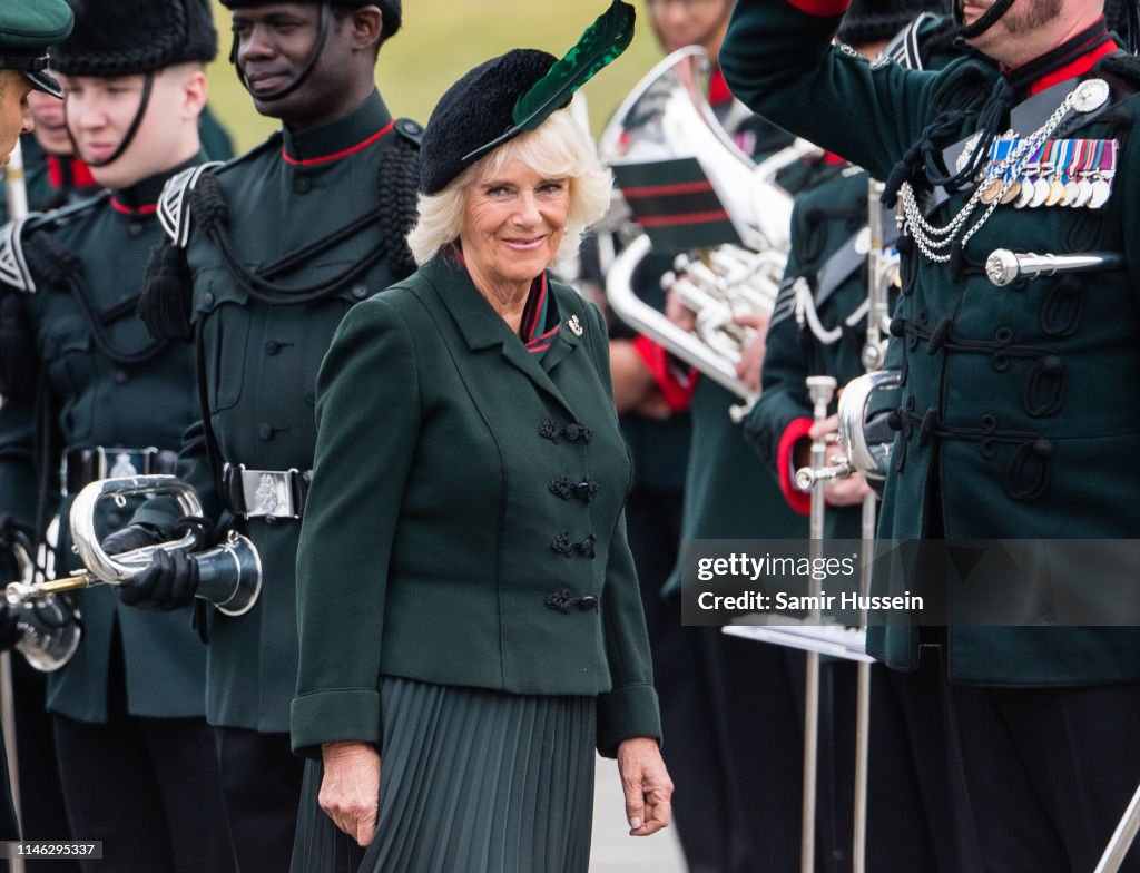 The Duchess of Cornwall Attends Rifles Medals Parade