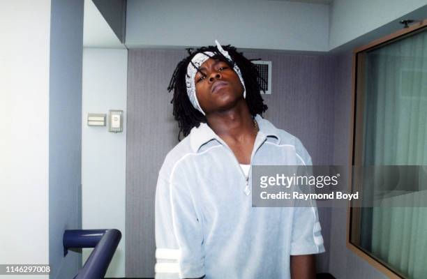 Rapper Camoflauge poses for photos at the Embassy Suites Hotel in Atlanta, Georgia on April 1, 2001.
