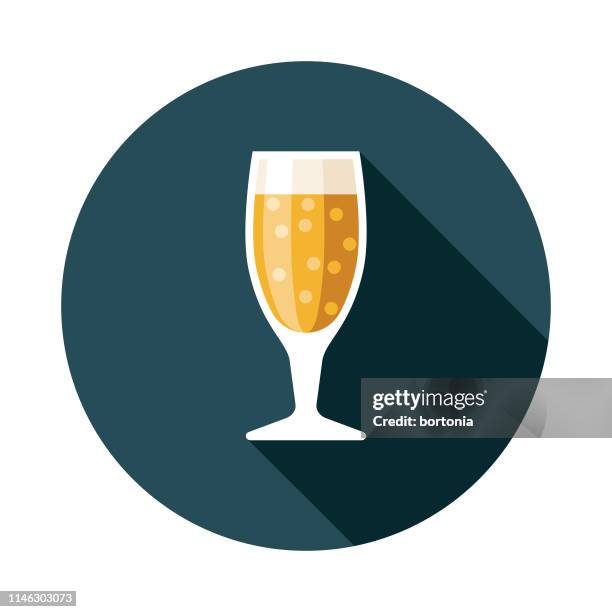 beer flat design icon - drinking craft beer stock illustrations