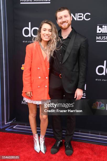 Kristen McAtee and Scotty Sire attend the 2019 Billboard Music Awards at MGM Grand Garden Arena on May 01, 2019 in Las Vegas, Nevada.