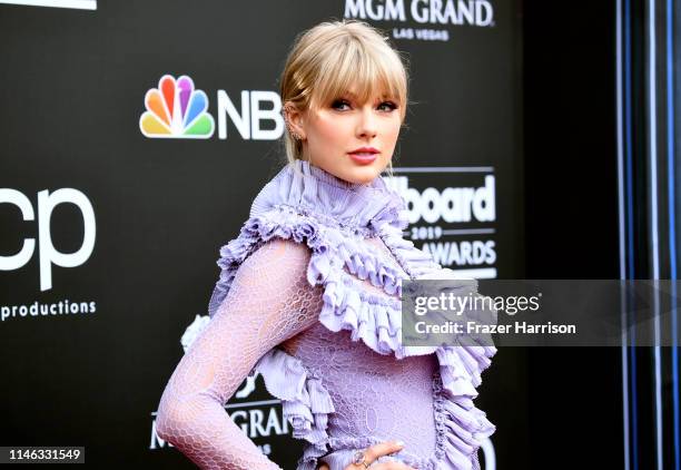 Taylor Swift attends the 2019 Billboard Music Awards at MGM Grand Garden Arena on May 01, 2019 in Las Vegas, Nevada.