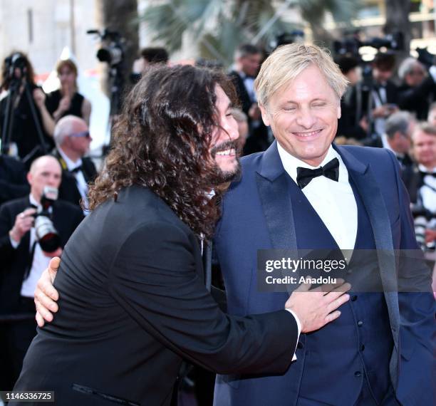 Un Certain Regard Jury member, Argentine director Lisandro Alonso and US-Danish actor Viggo Mortensen arrive for the Closing Awards Ceremony of the...