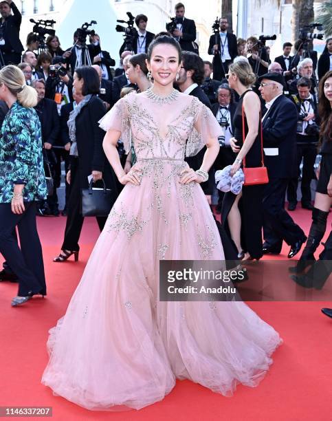 Chinese actress Zhang Ziyi arrives for the Closing Awards Ceremony of the 72nd annual Cannes Film Festival in Cannes, France on May 25, 2019.