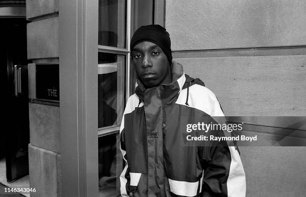 Rapper Big L poses for photos at The Ambassador East Hotel in Chicago, Illinois on April 1, 1995.