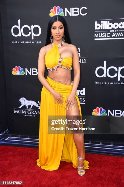 Cardi B attends the 2019 Billboard Music Awards at MGM Grand Garden Arena on May 01, 2019 in Las Vegas, Nevada.