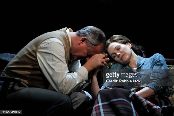 Hugh Bonneville as C.S. Lewis and Liz White as Joy Gresham in William Nicholson's Shadowlands directed by Rachel Kavanaugh at Chichester Festival...