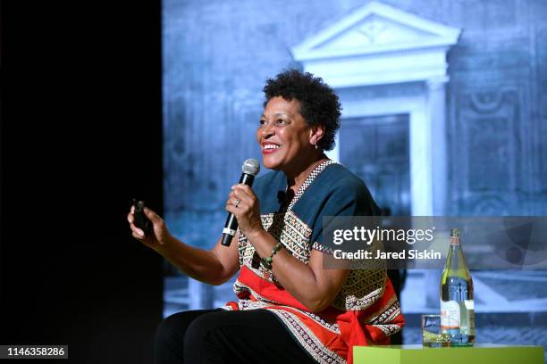 Carrie Mae Weems speaks onstage during the Prada Invites New York Cocktail event at Prada Broadway Epicenter on May 01, 2019 in New York City.