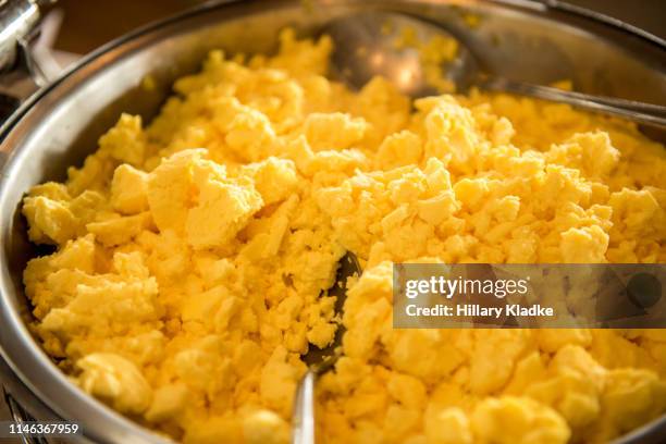 close up of scrambled eggs - scrambled eggs stock pictures, royalty-free photos & images