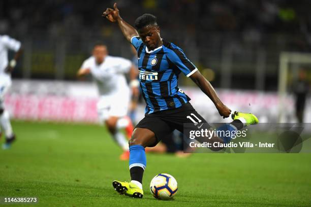 Keita Balde of FC Internazionale in action during the Serie A match between FC Internazionale and Empoli FC at Stadio Giuseppe Meazza on May 26, 2019...