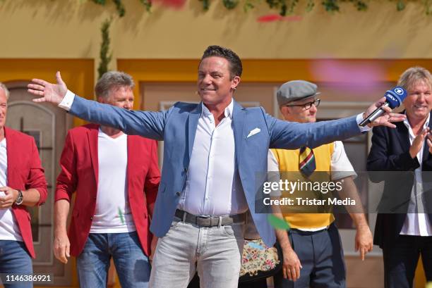 Stefan Mross performs the 2nd ARD live TV show 'Immer wieder sonntags' at Europa-Park on May 26, 2019 in Rust, Germany.