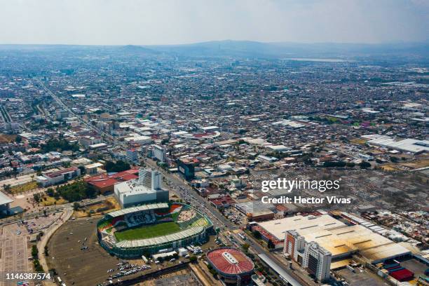 Aerial view of Leon Stadium prior the final second leg match between Leon and Tigres UANL as part of the Torneo Clausura 2019 Liga MX at Leon Stadium...