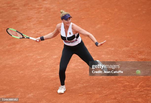 Madison Brengle of USA during day 1 of the 2019 French Open at Roland Garros stadium on May 26, 2019 in Paris, France.